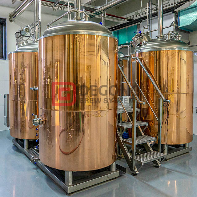 cometer Enciclopedia cueva Sistema de elaboración de cerveza de cobre 4 recipientes cervecería de cobre
